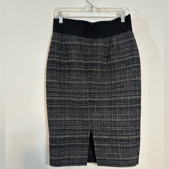 Marc Jacobs Wool Plaid High Waist Pencil Skirt Tweed Academia - Picture 2 of 8